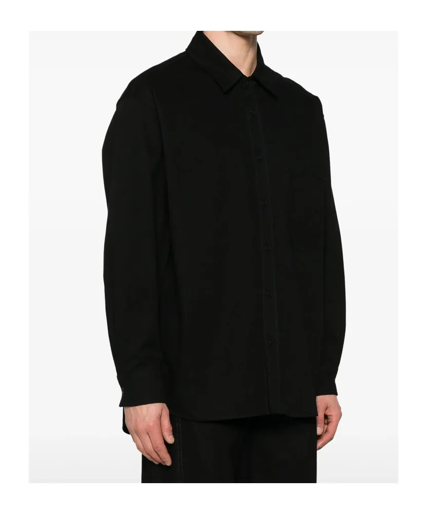 Long-Sleeved Drop Shoulder Overshirt