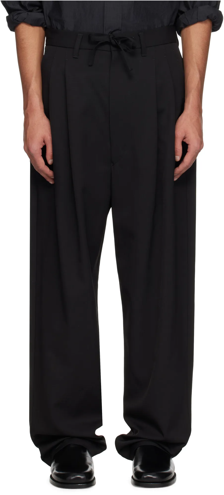 Pleated Drawstring Trousers