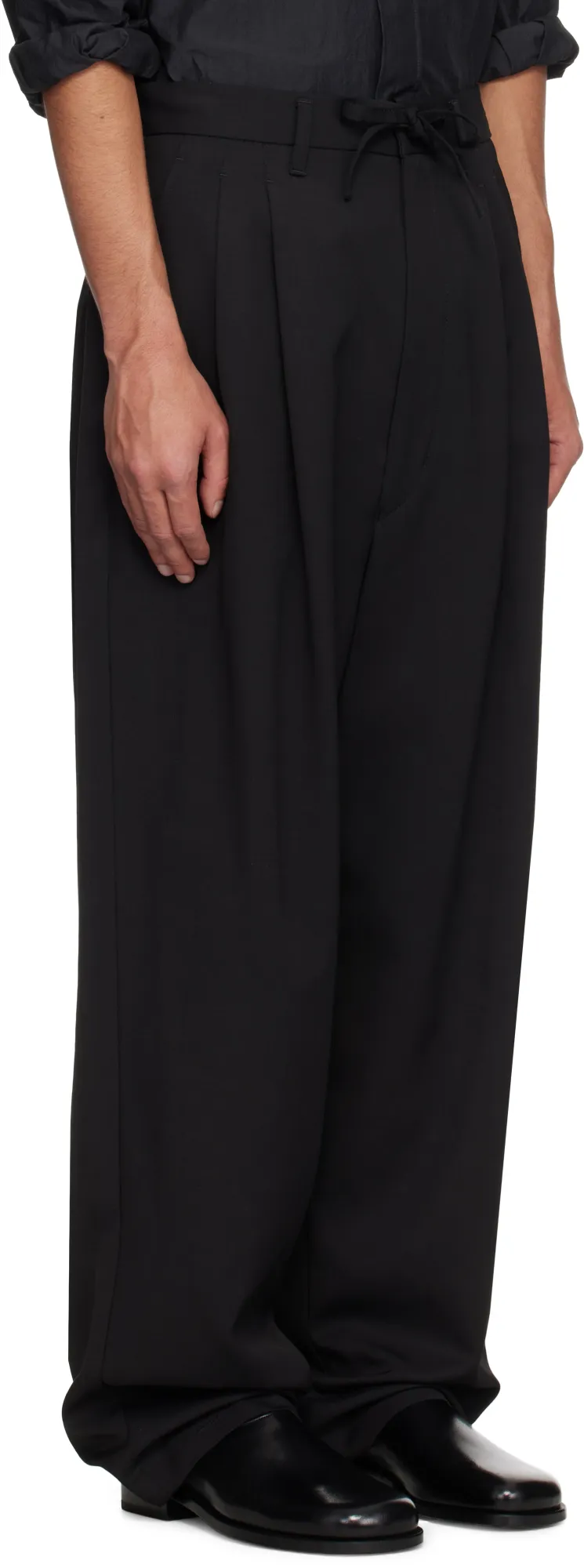 Pleated Drawstring Trousers