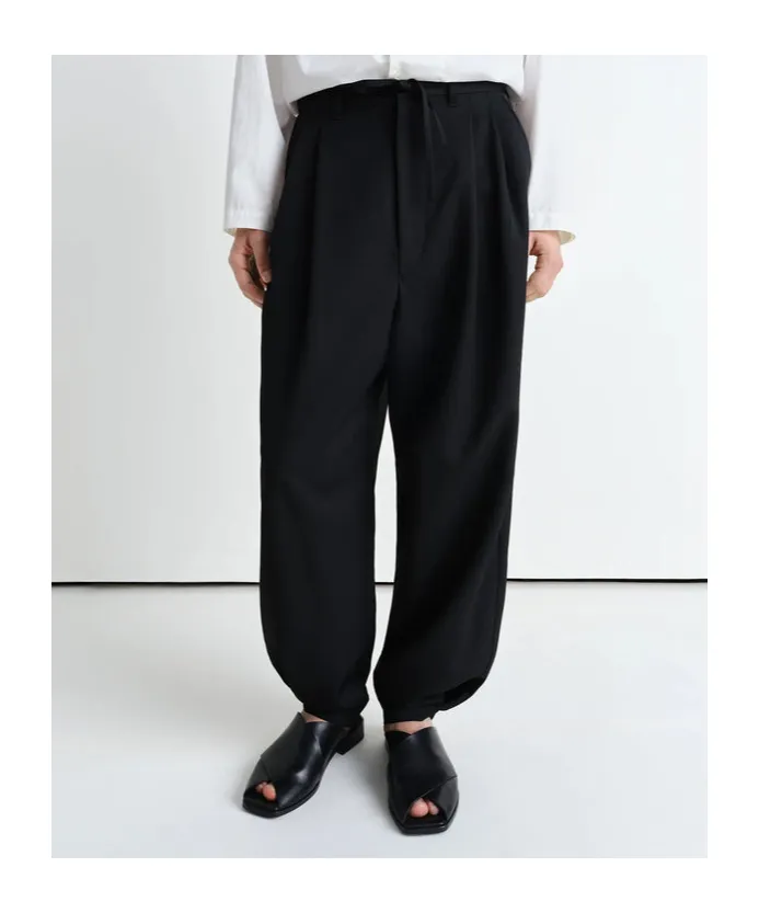 Pleated Drawstring Trousers