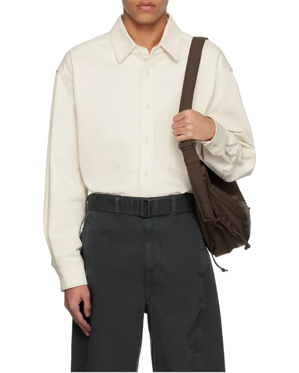 Long-Sleeved Drop Shoulder Overshirt