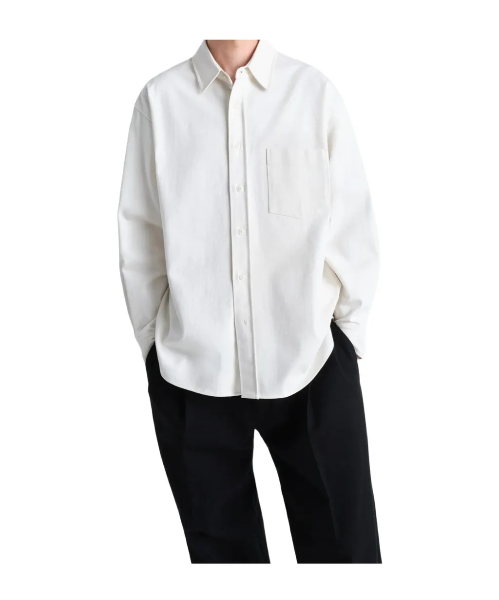 Long-Sleeved Drop Shoulder Overshirt
