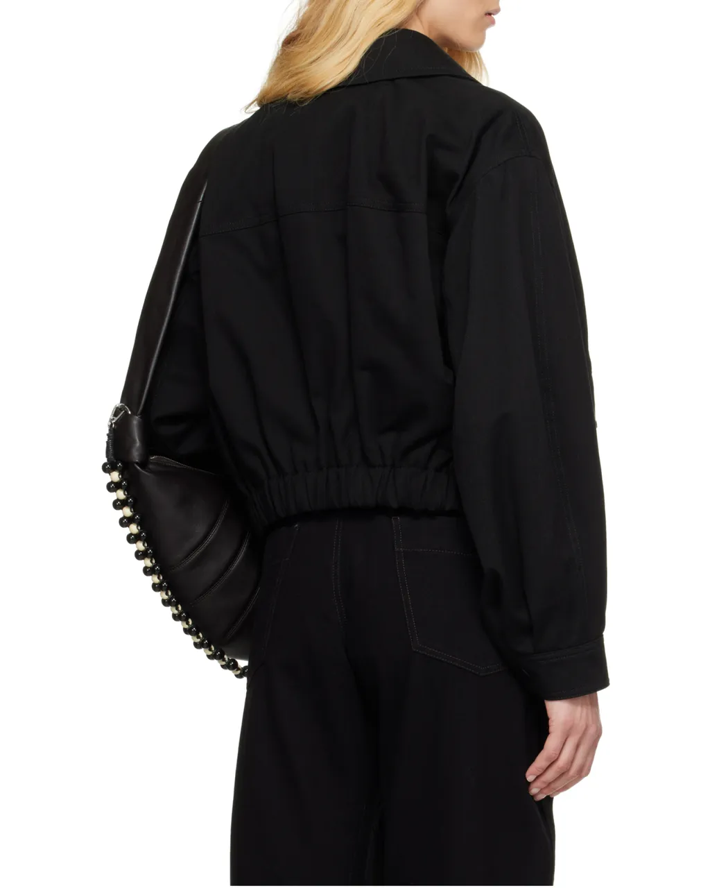 Elasticated Hem Twill Bomber Jacket