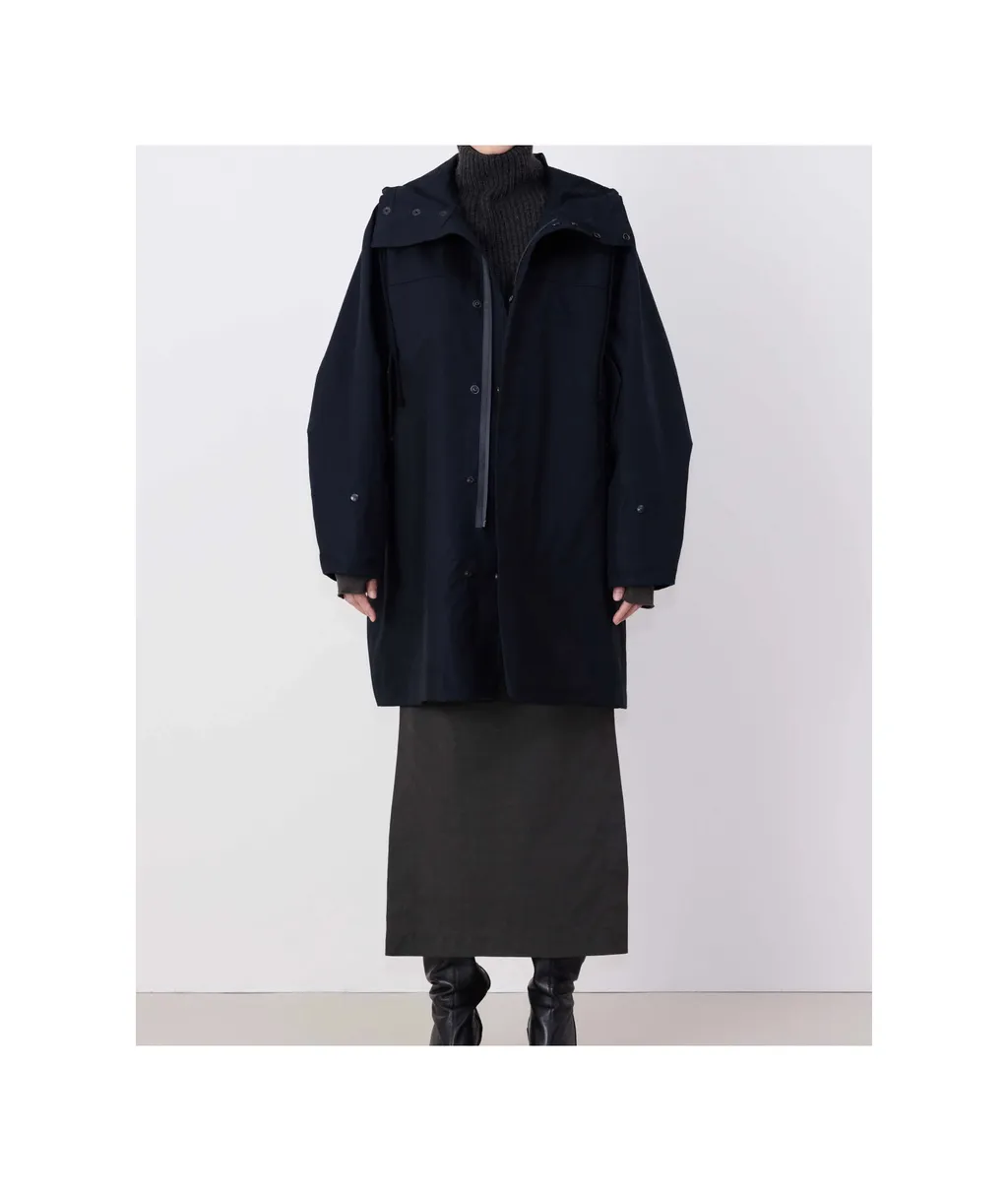 High Neck Hooded Coat