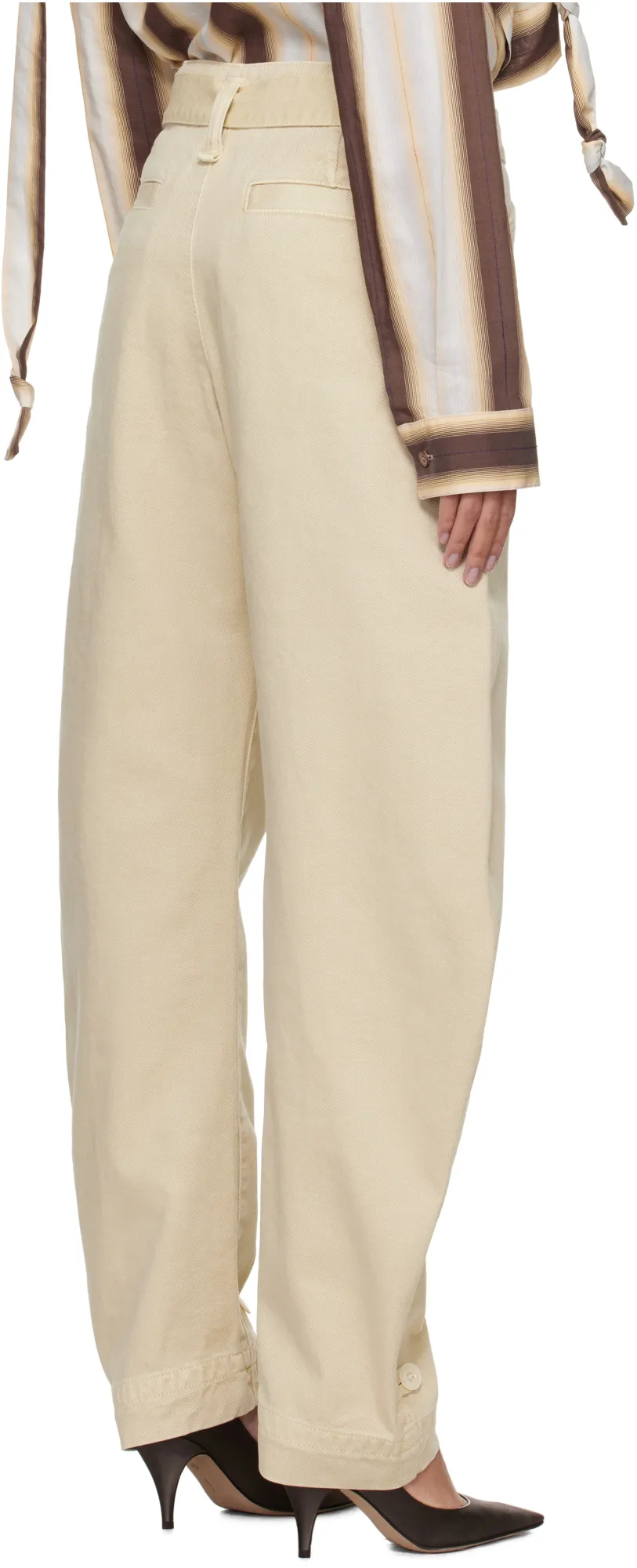 Belted Twill Pants