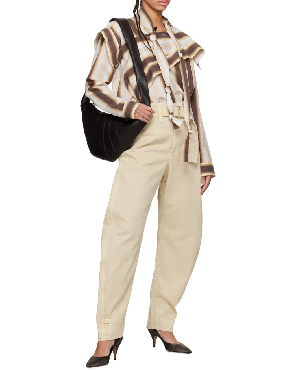 Belted Twill Pants