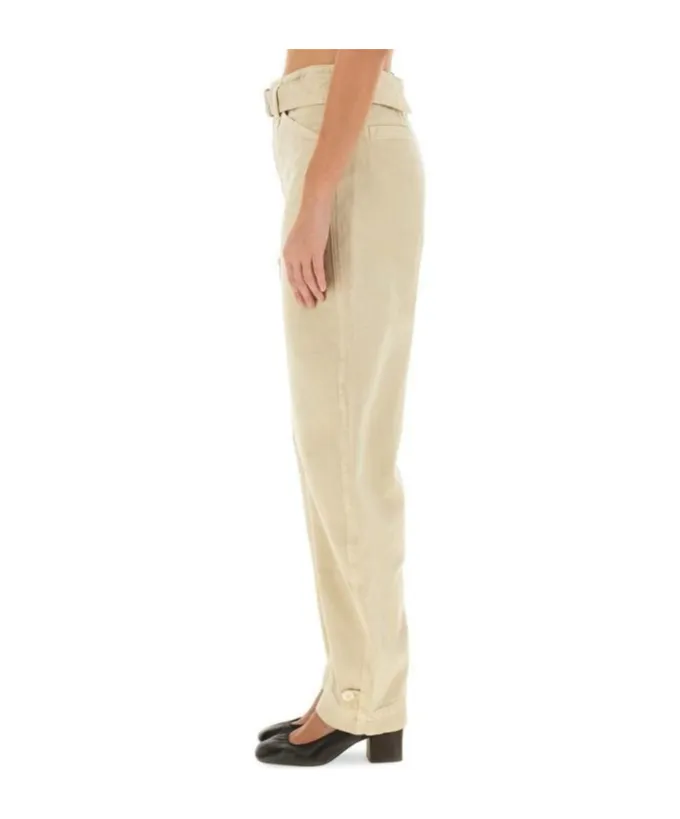 Belted Twill Pants