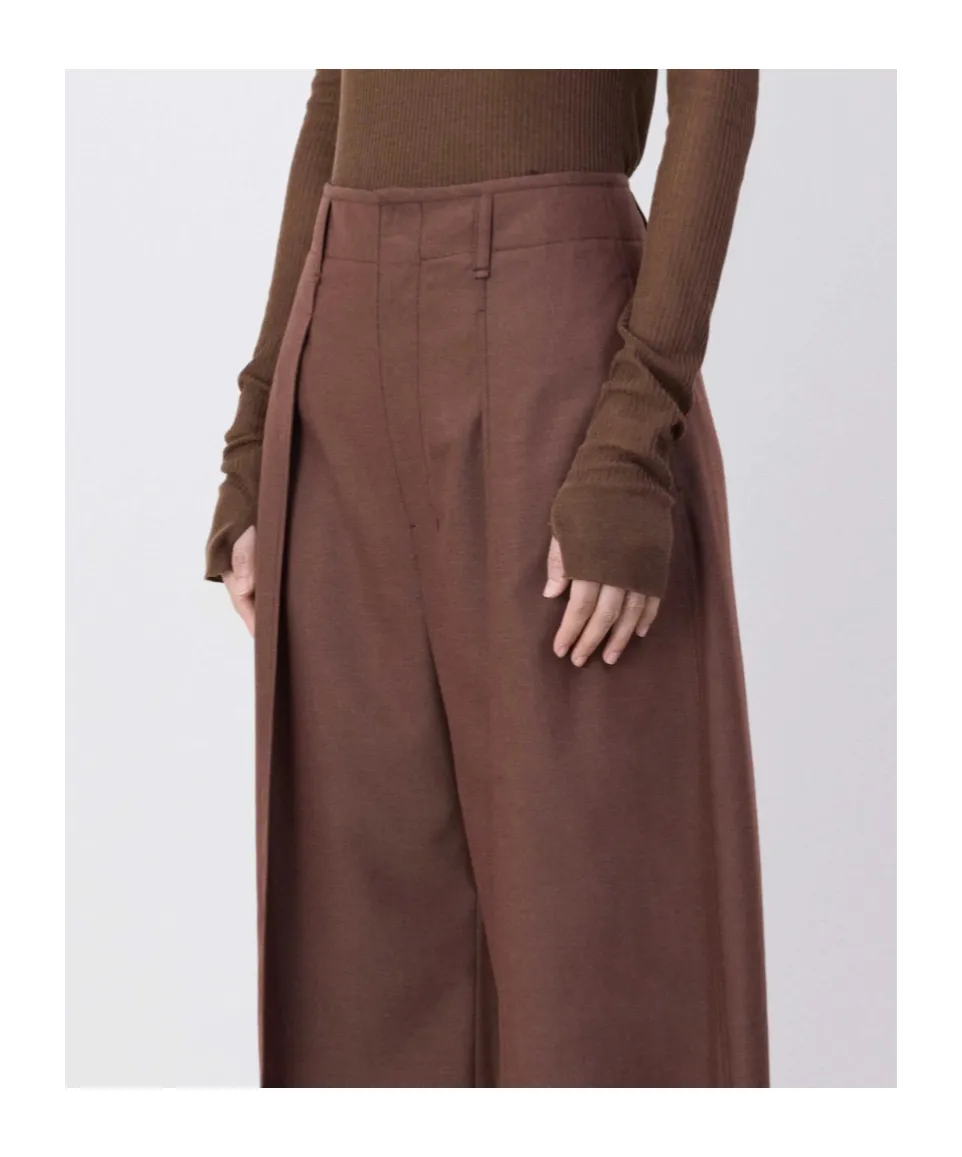 Curved Leg Tailored Trousers