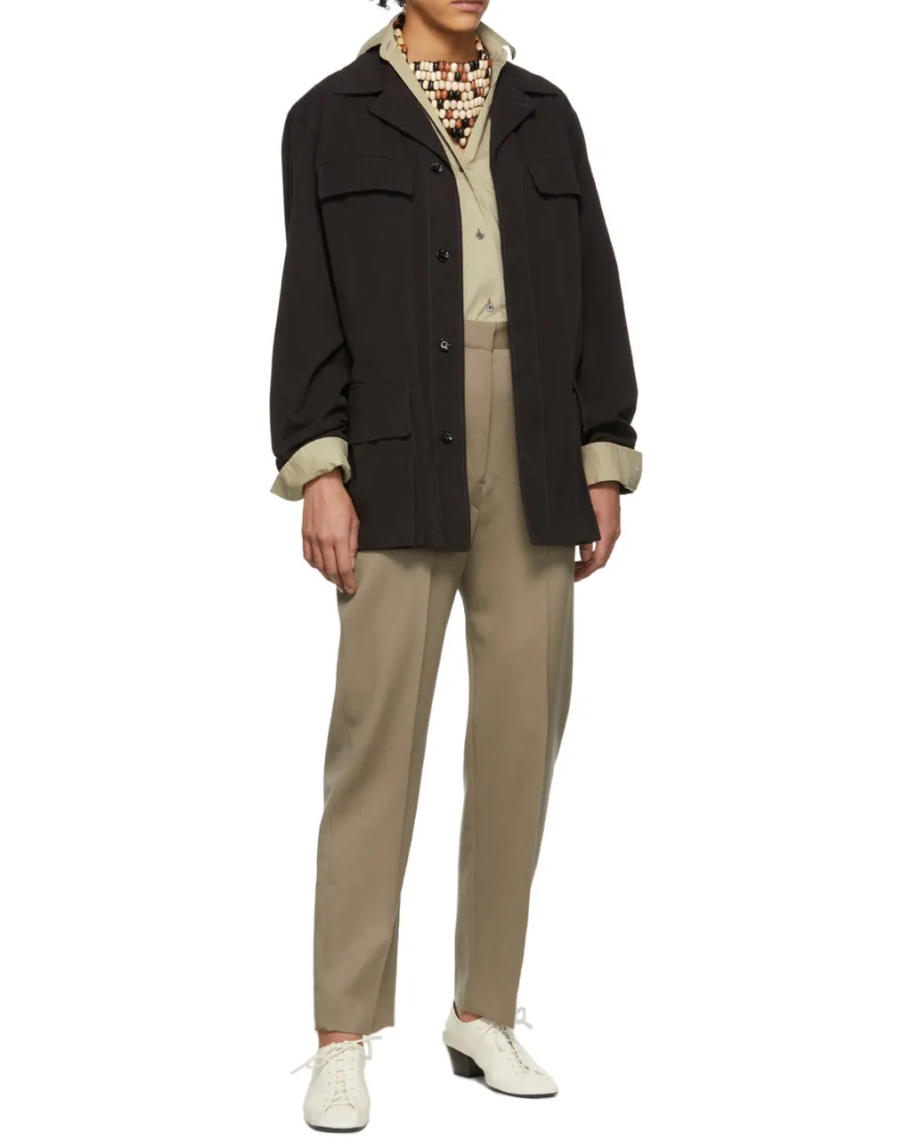High-Rise Tailored Trousers