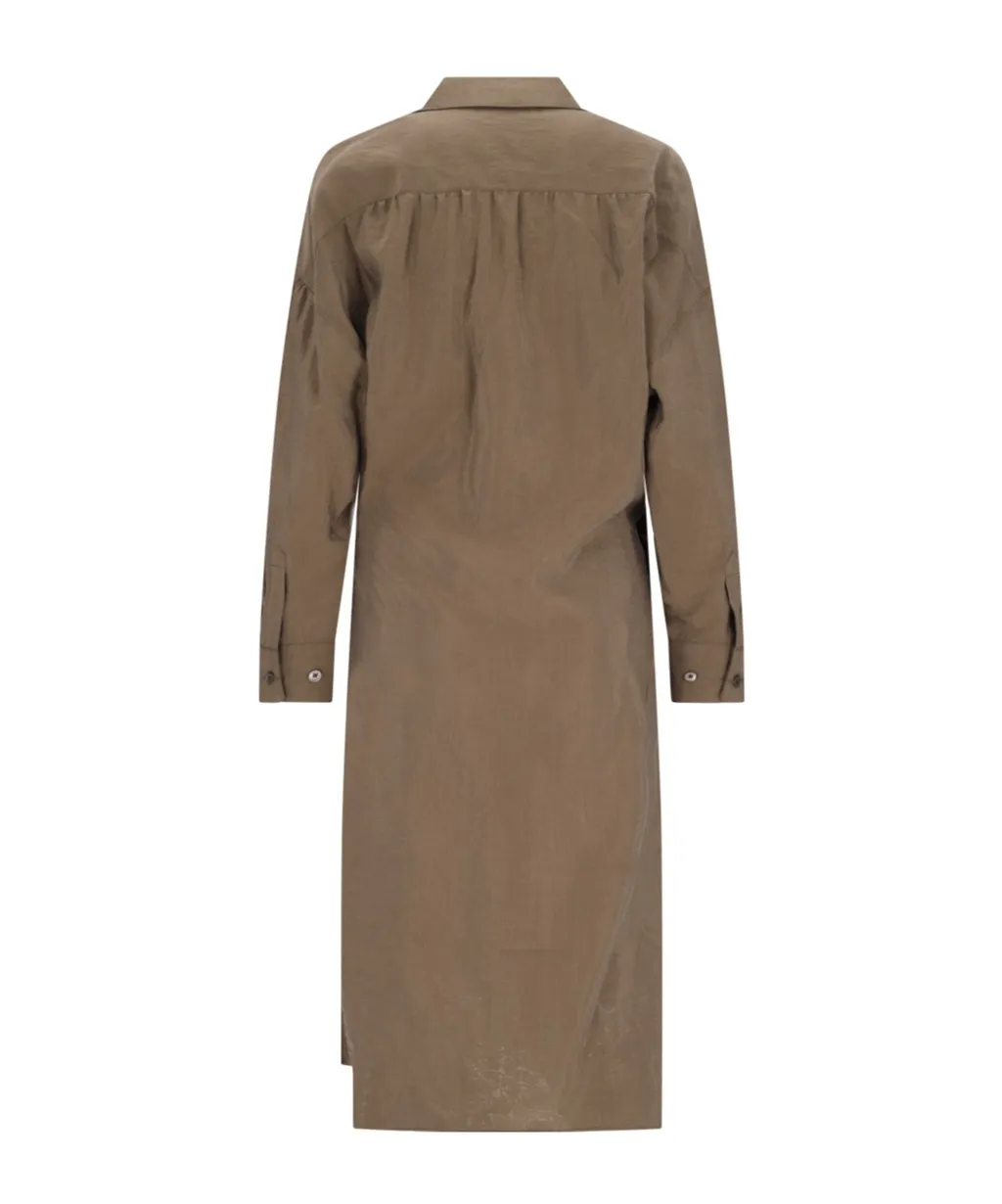 Straight Collar Twisted Dress