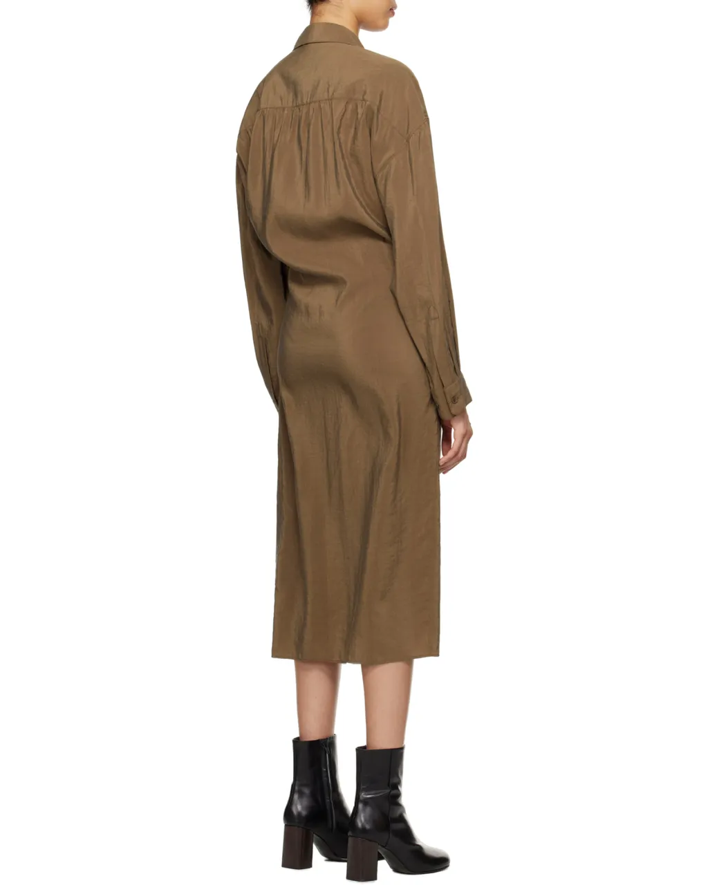 Straight Collar Twisted Dress