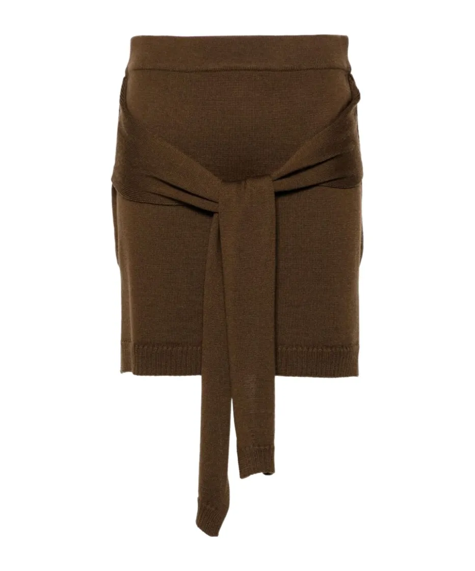 Trompe L'oeil Knotted Mini Skirt
