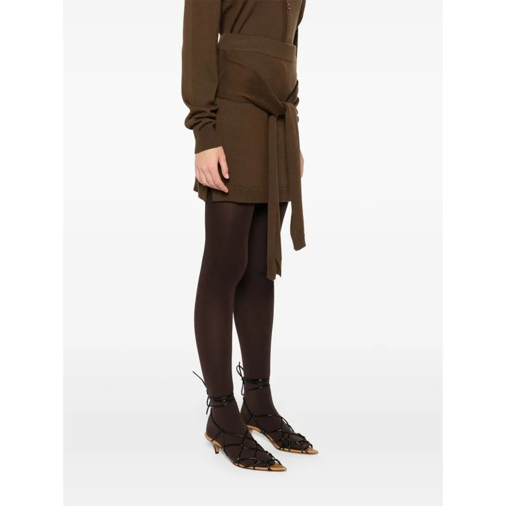 Trompe L'oeil Knotted Mini Skirt