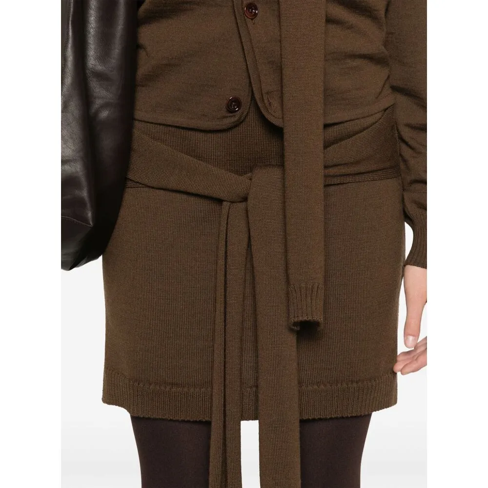 Trompe L'oeil Knotted Mini Skirt