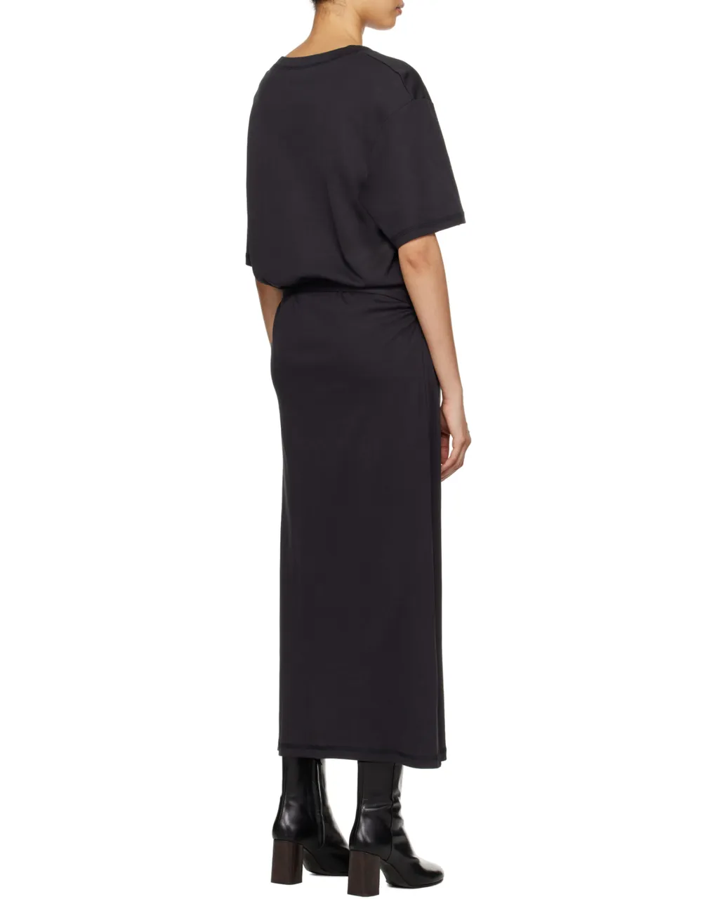 Belted Dropped Shoulder Maxi Dress