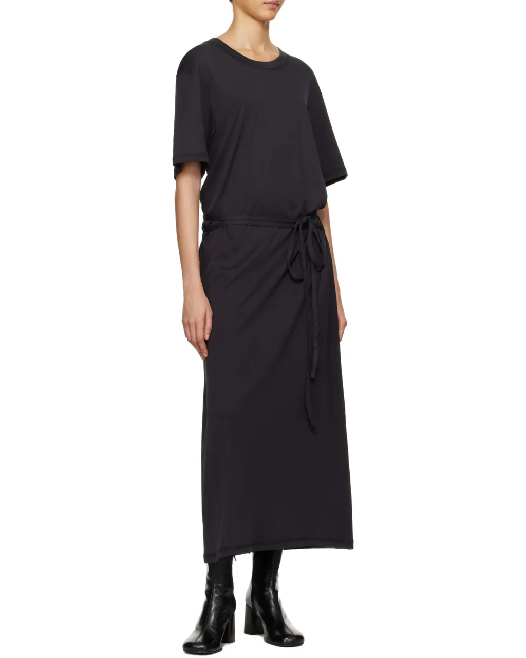 Belted Dropped Shoulder Maxi Dress