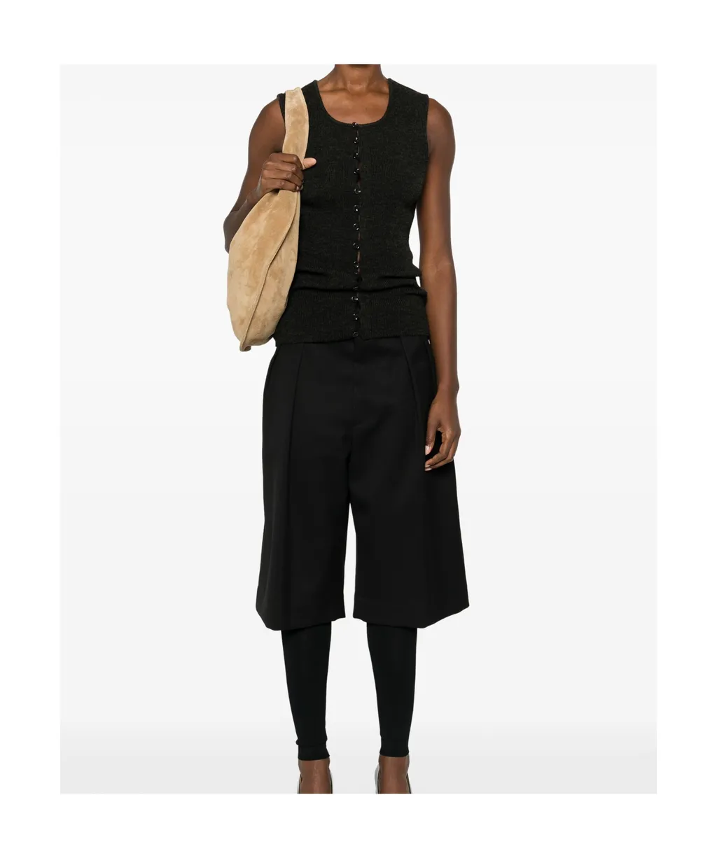 Sleeveless Knitted Cardigan