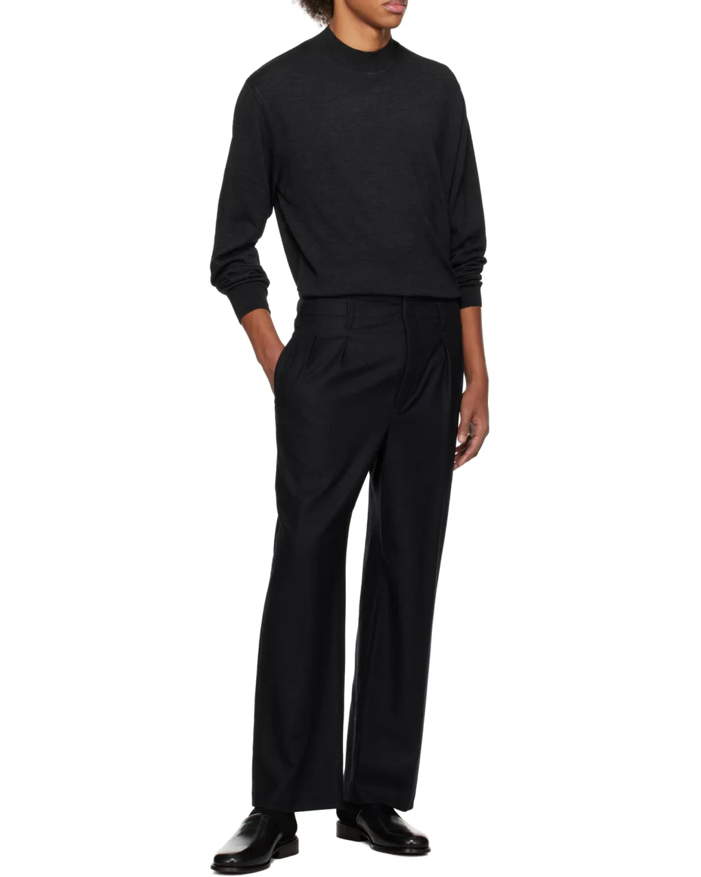 Mock-Neck Knitted Jumper