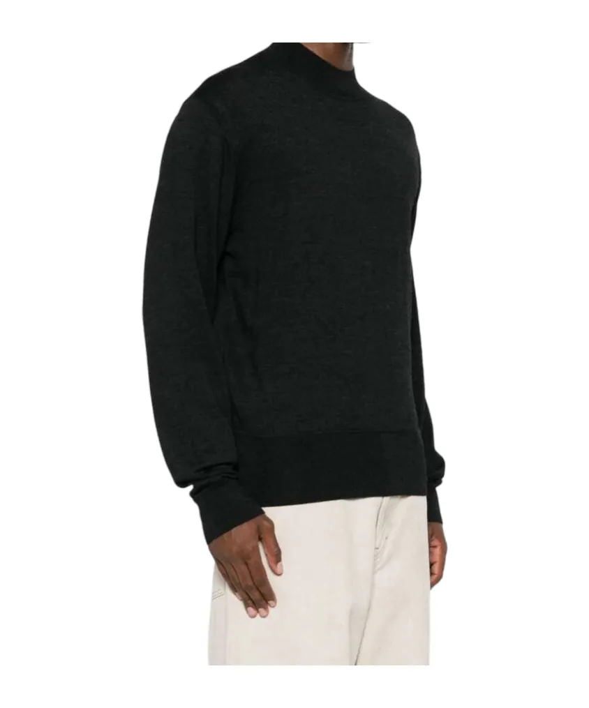 Mock-Neck Knitted Jumper