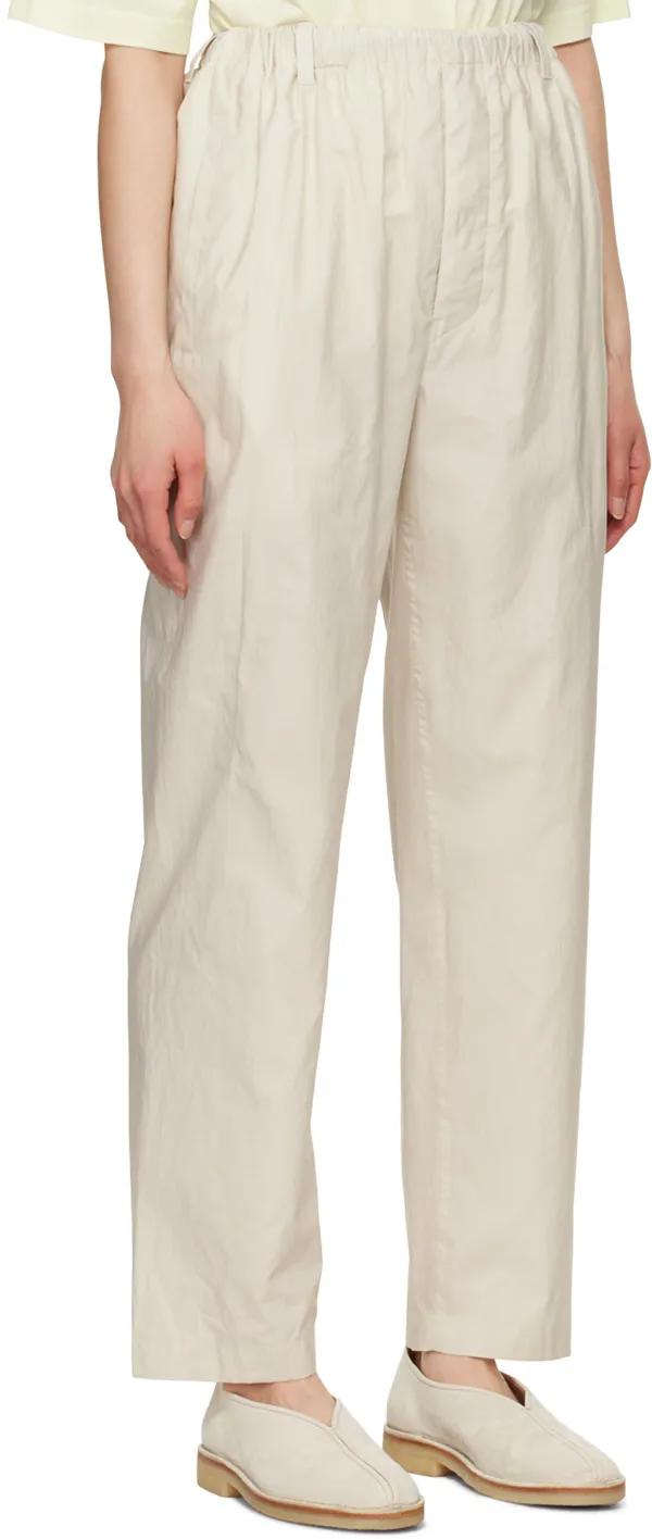 Relaxed Elastic Waist Casual Pants