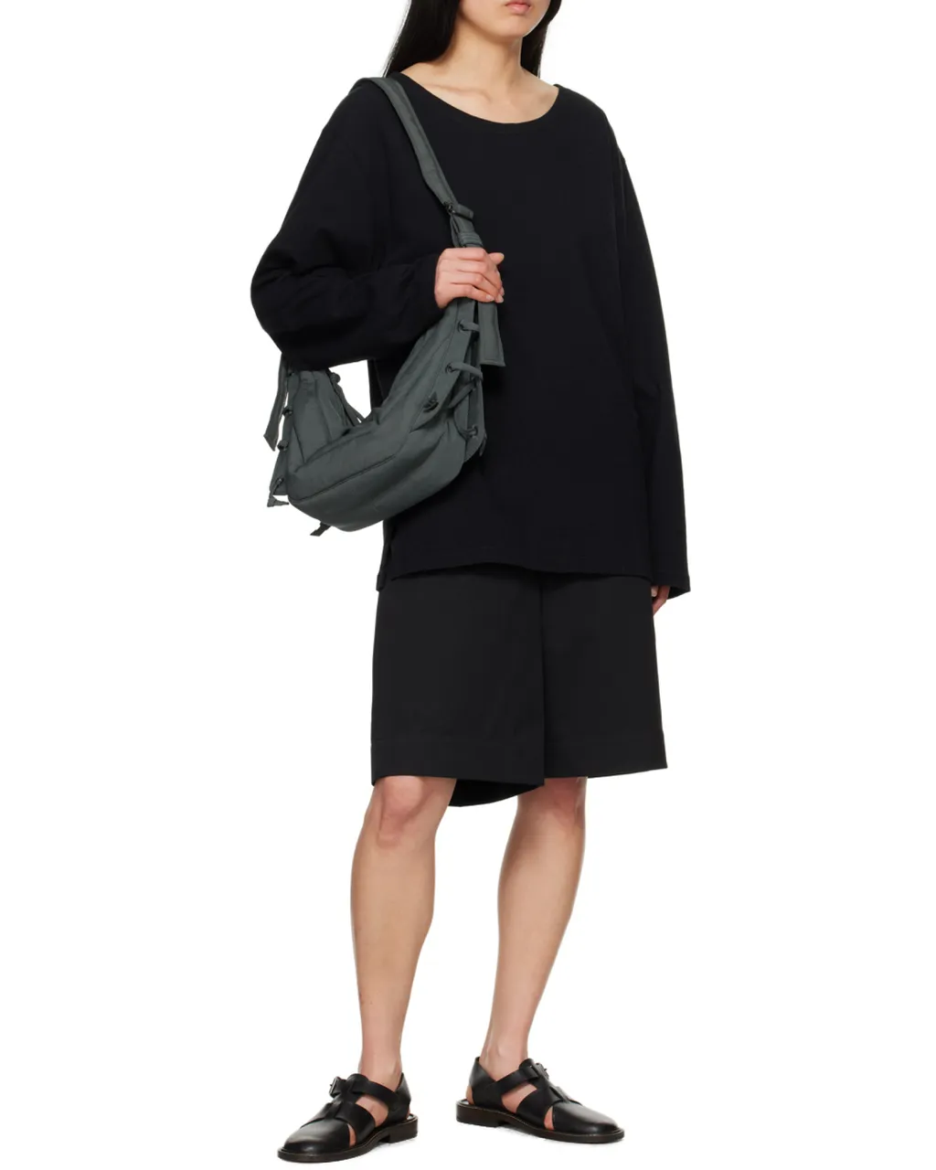 Wide Neck Long-Sleeved T-Shirt