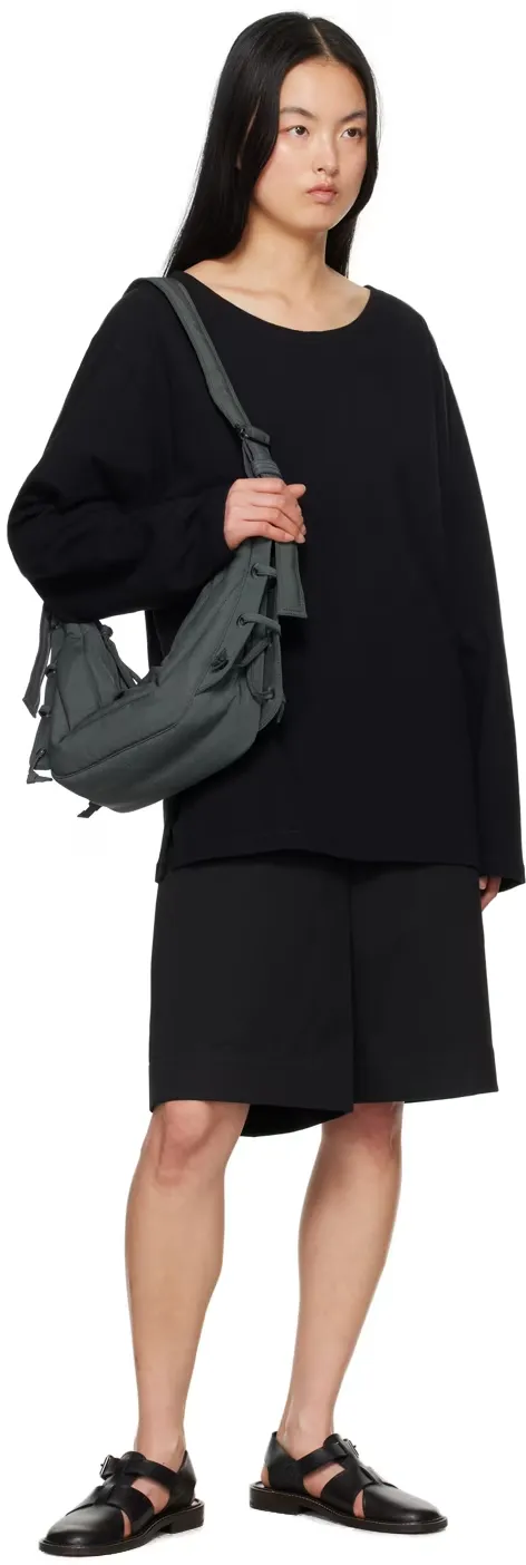 Wide Neck Long-Sleeved T-Shirt