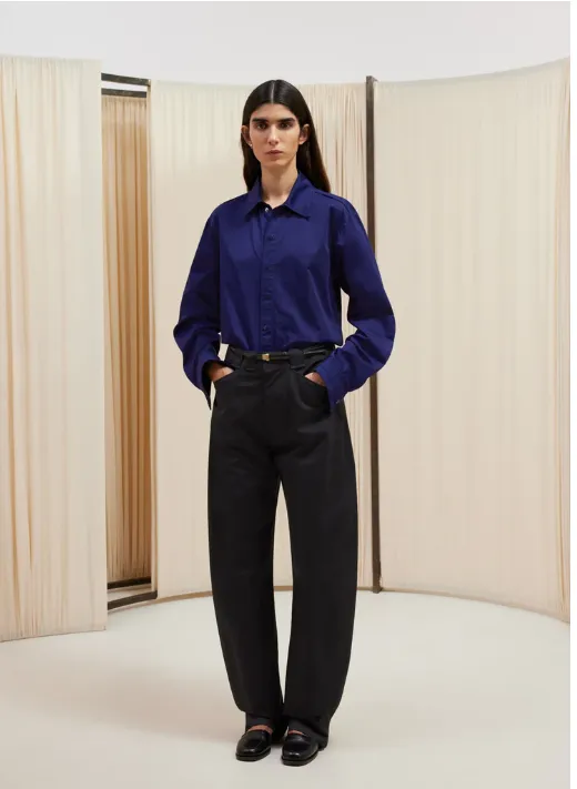 Asymmetrical Belt Ring Casual Pants