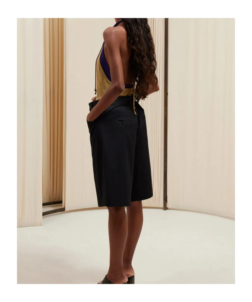 Backless Knitted Neck Vest