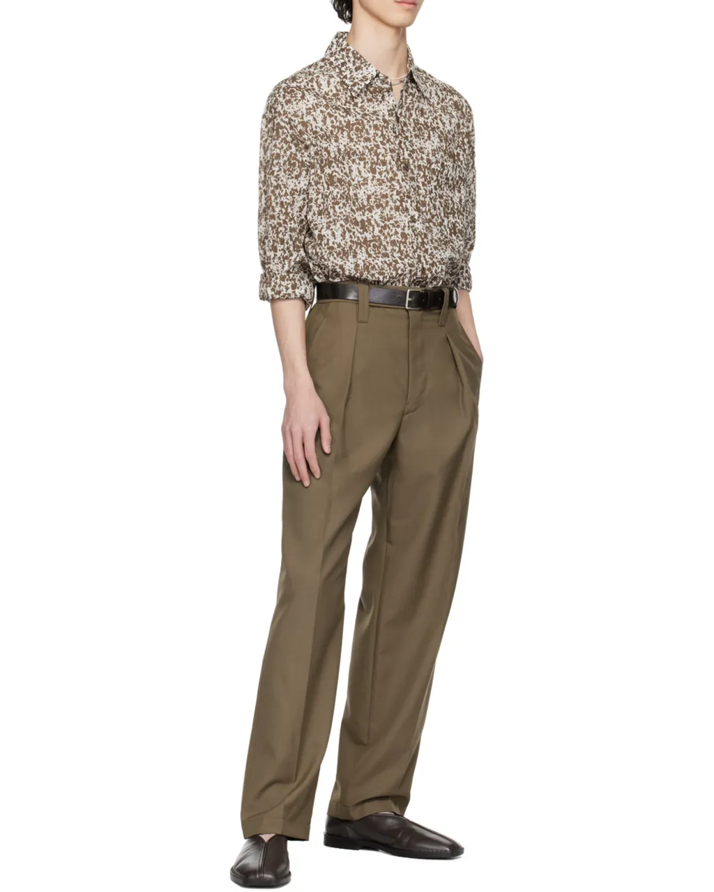 Camouflage Printed Long-Sleeved Shirt