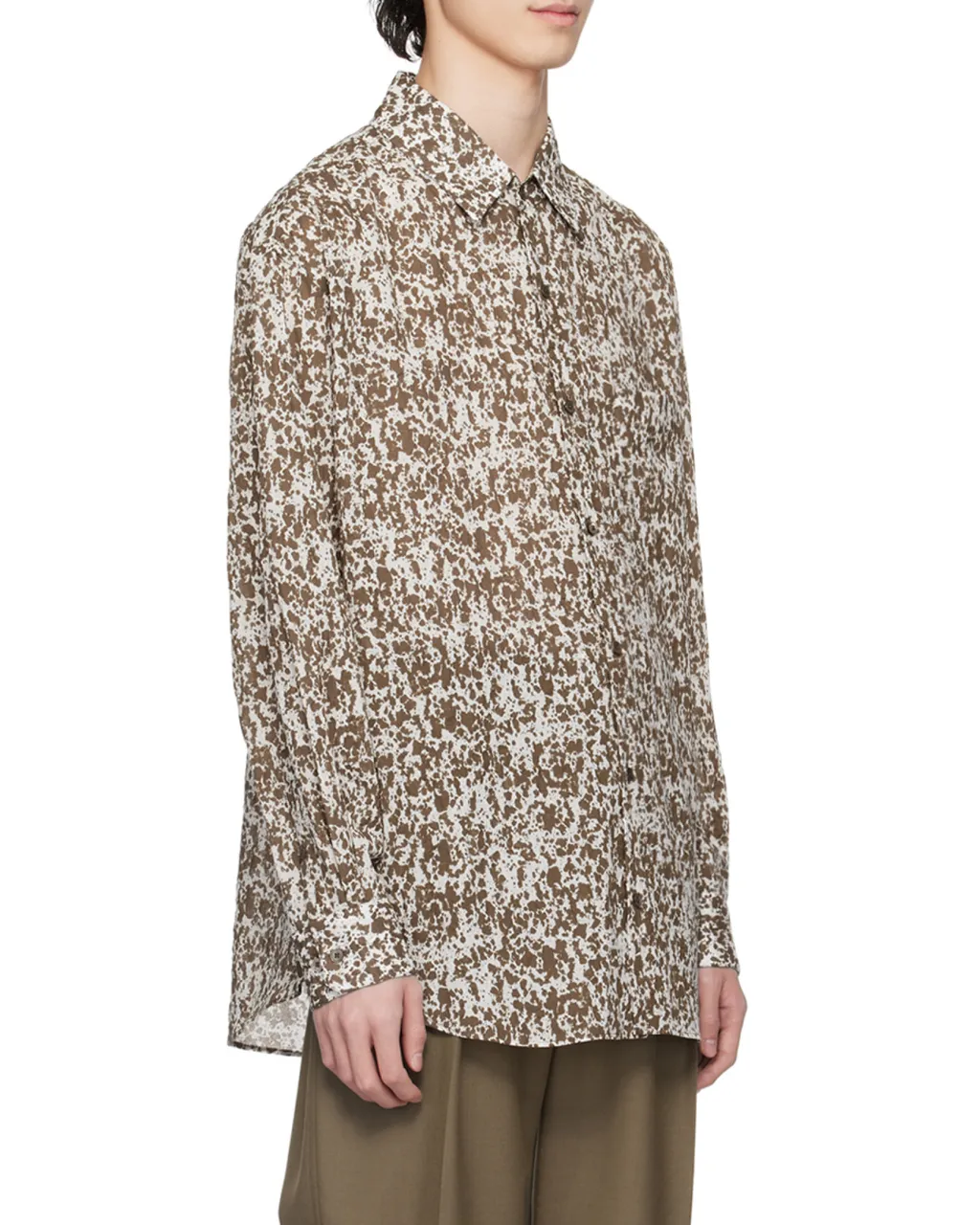 Camouflage Printed Long-Sleeved Shirt