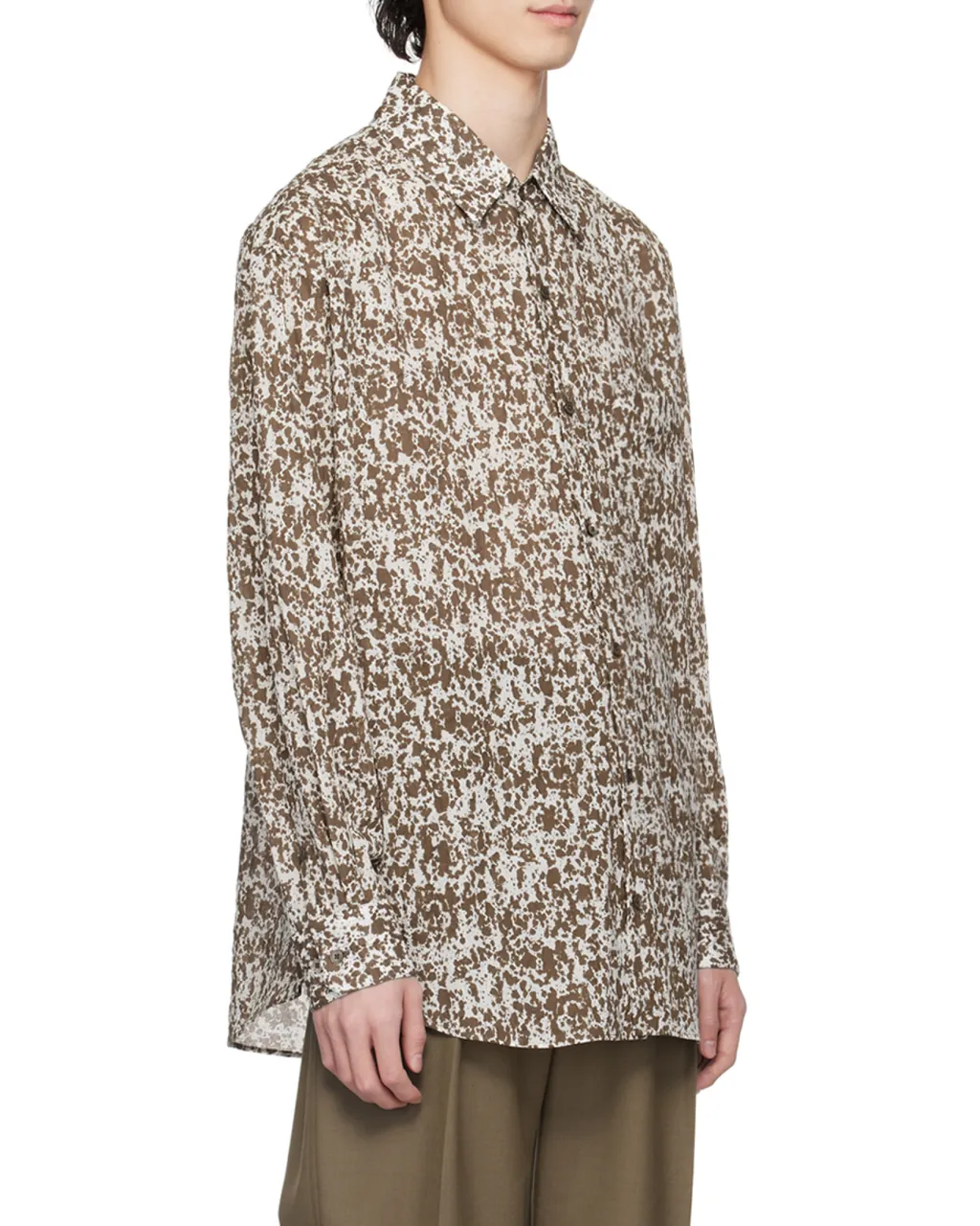 Camouflage Printed Long-Sleeved Shirt