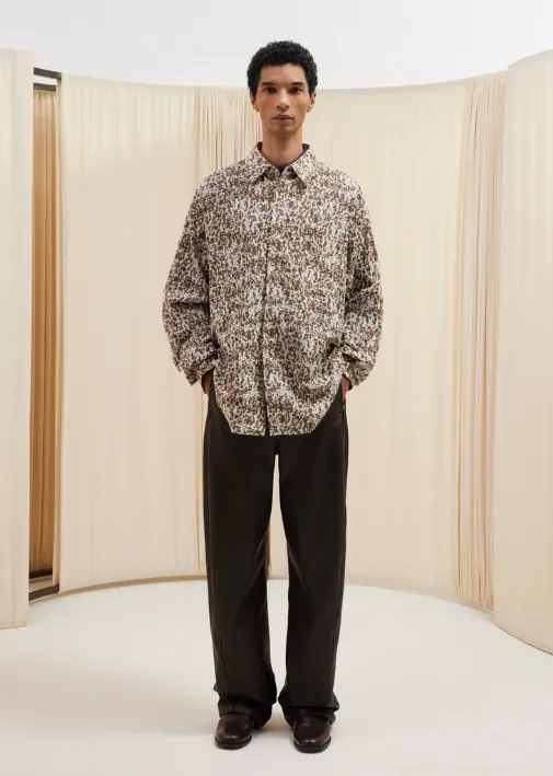 Camouflage Printed Long-Sleeved Shirt