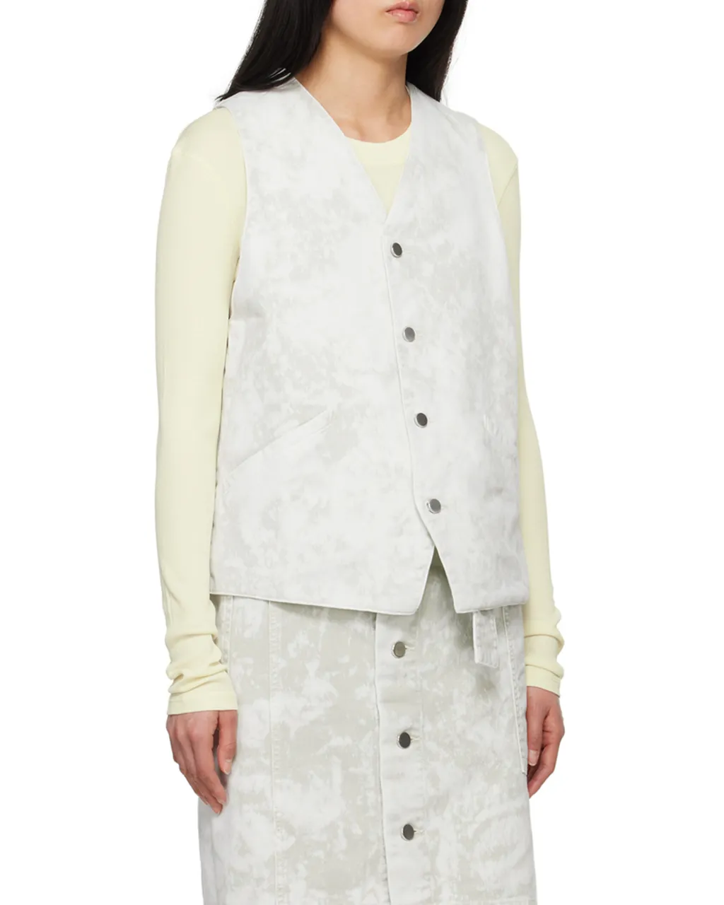 Single-Breasted Sleeveless Vest