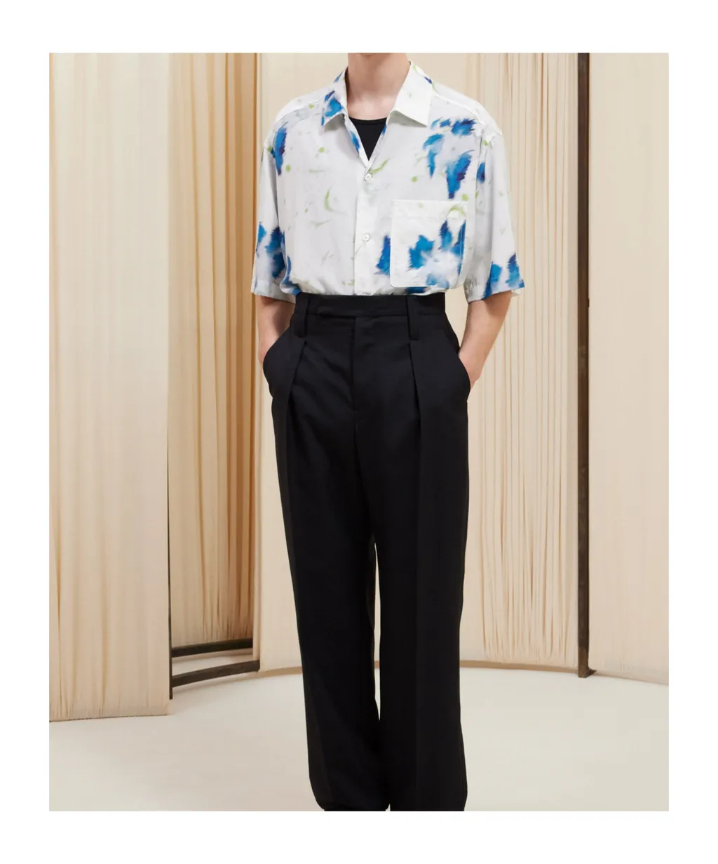 Flower Pattern Short-Sleeved Shirt