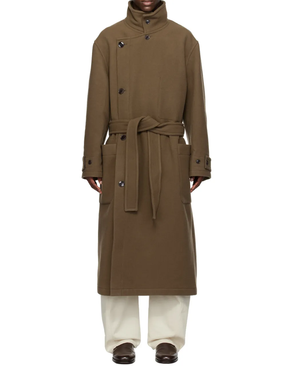 Double-Breasted Belted Coat