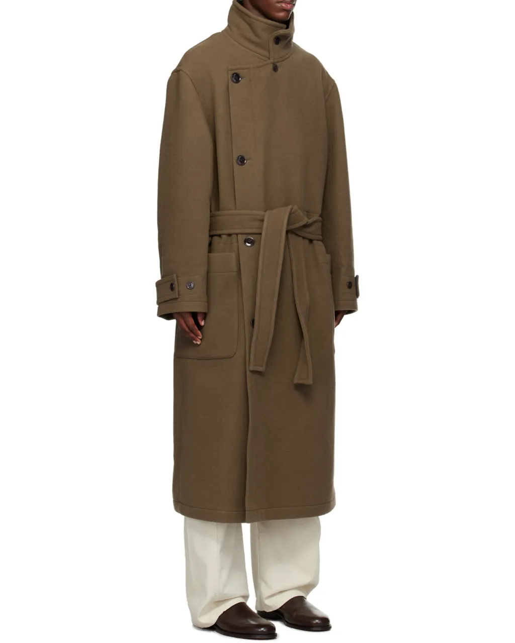 Double-Breasted Belted Coat