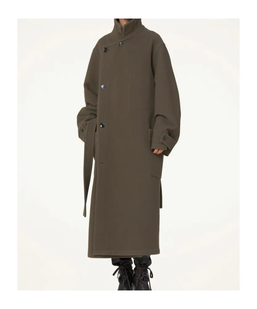 Double-Breasted Belted Coat