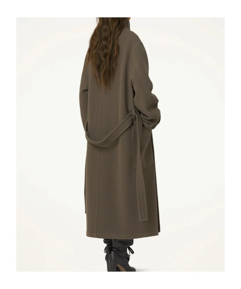 Double-Breasted Belted Coat