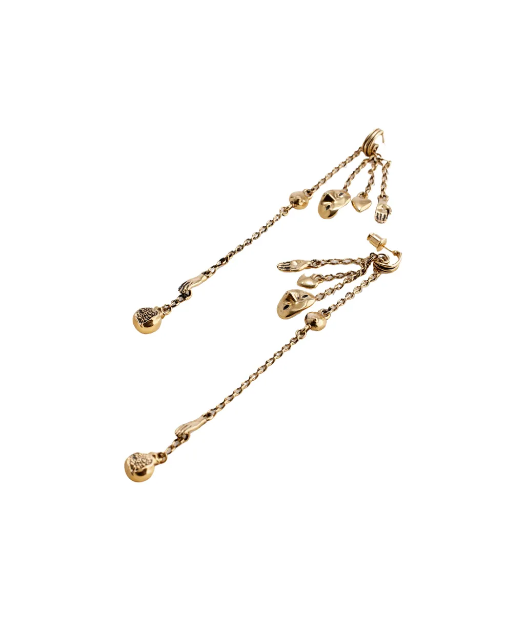 Charm Chain Drop Earrings