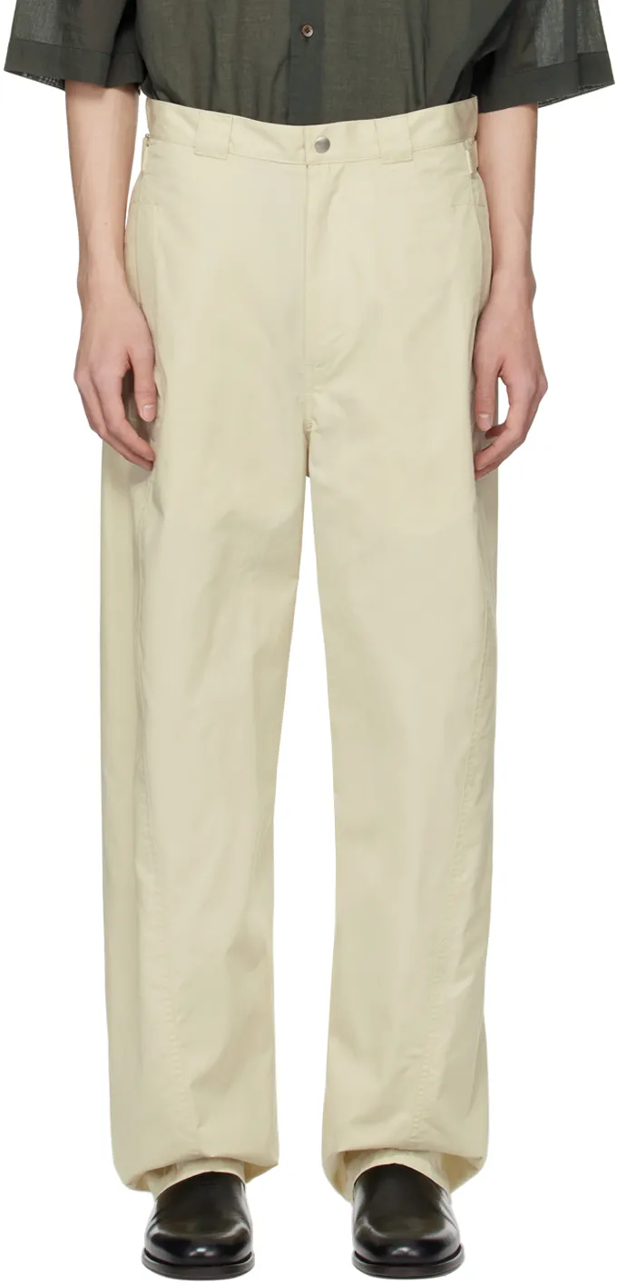 Straight-Leg Panelled Trousers