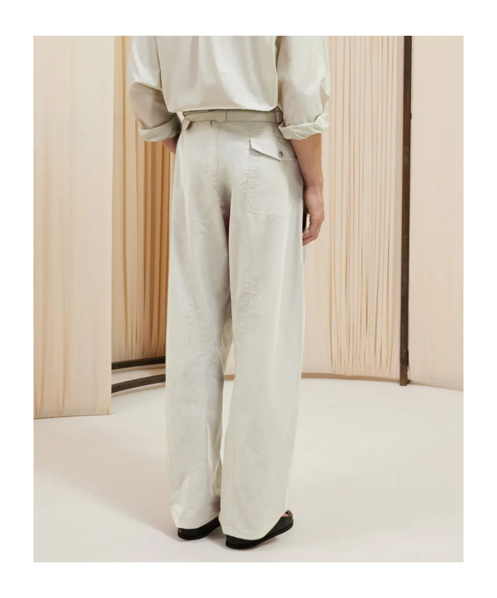 Straight-Leg Panelled Trousers