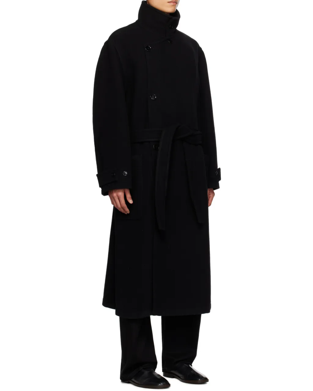 Single-Breasted Wrapped Coat