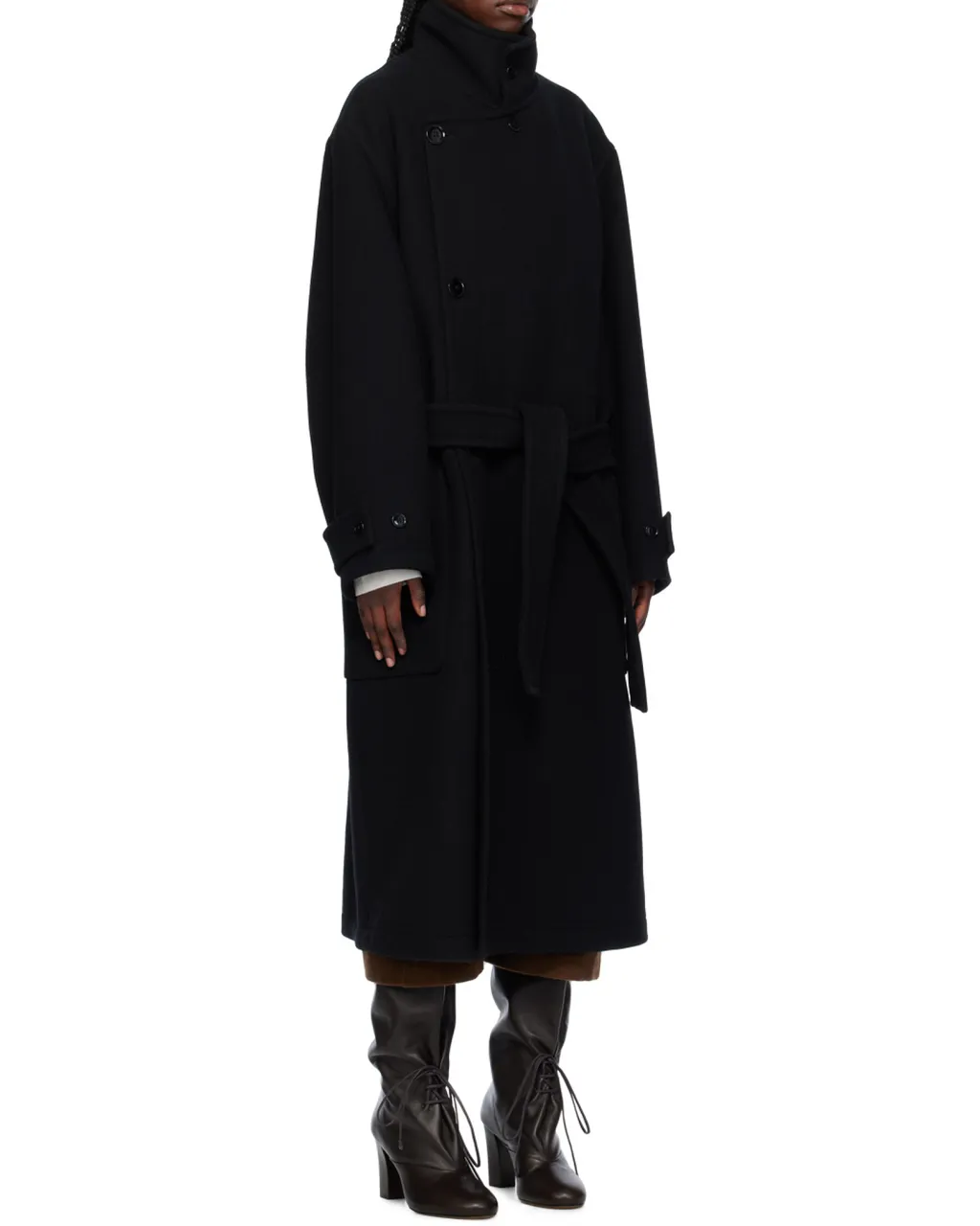 Single-Breasted Wrapped Coat