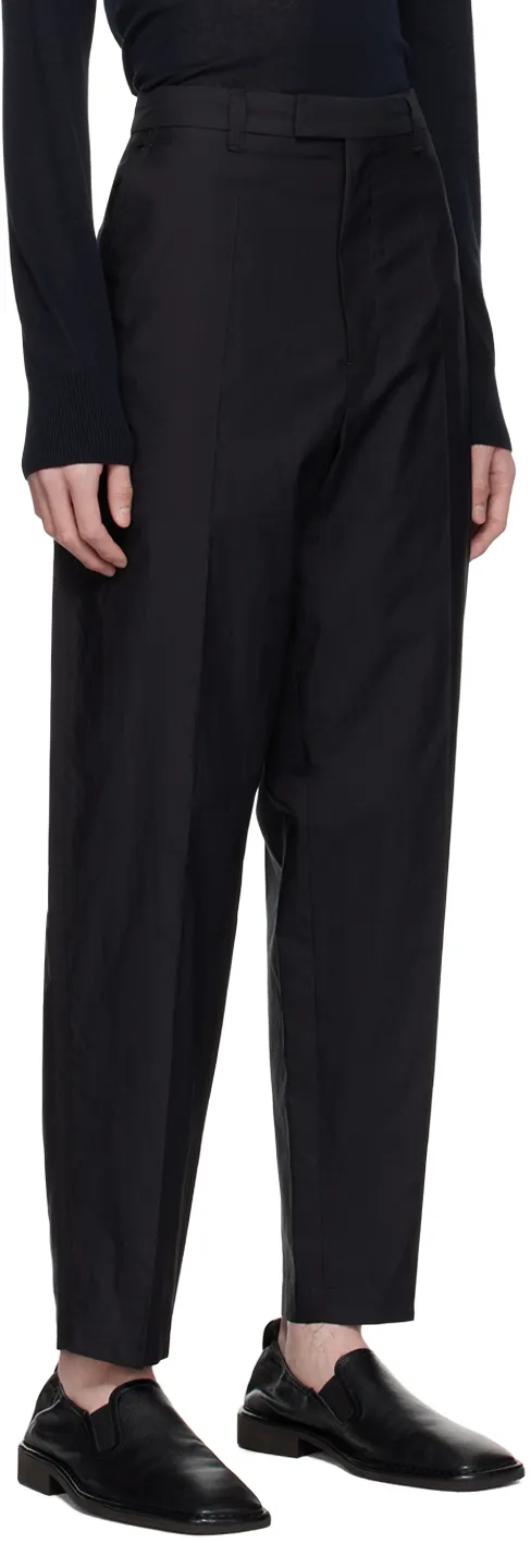 Zipped Tapered Leg Trousers