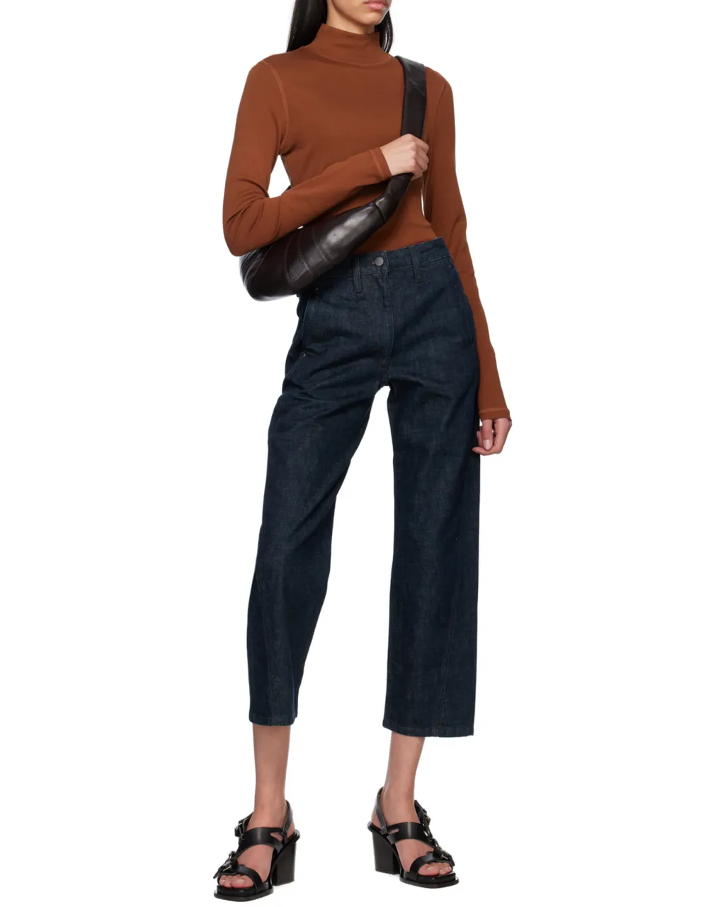 Croissant Panelled Small Shoulder Bag