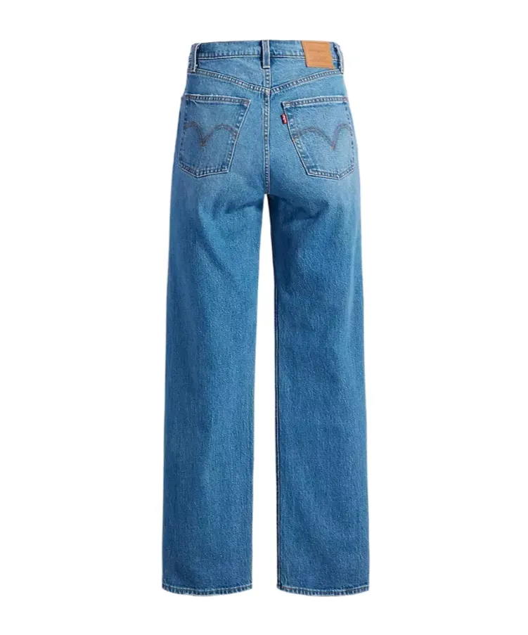 Logo Patch Straight Leg Jeans