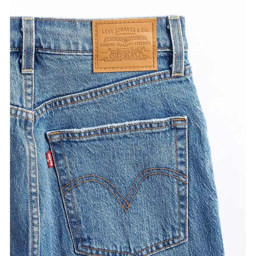 Logo Patch Straight Leg Jeans