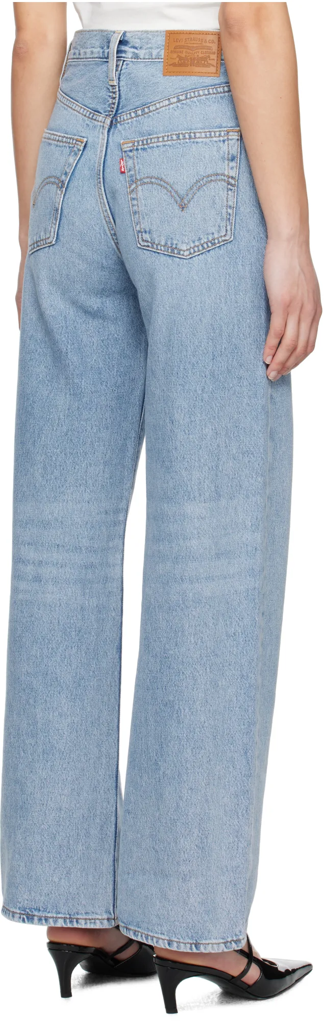 Logo Patch Wide-Leg Jeans