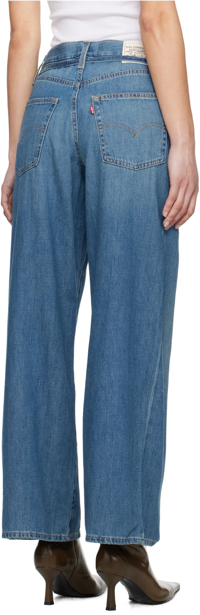 Wide Leg Tie Waist Jeans