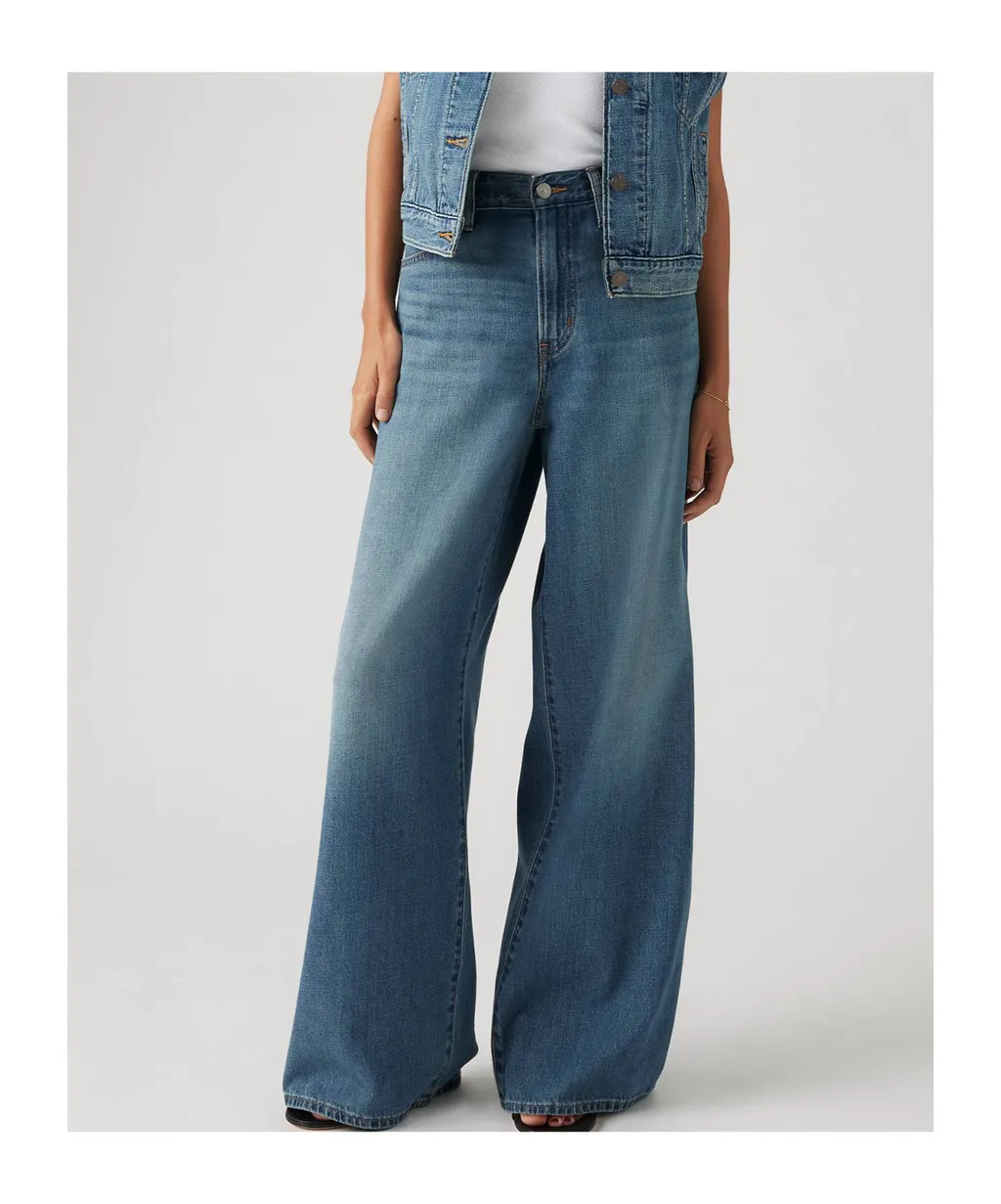 Wide Leg Tie Waist Jeans